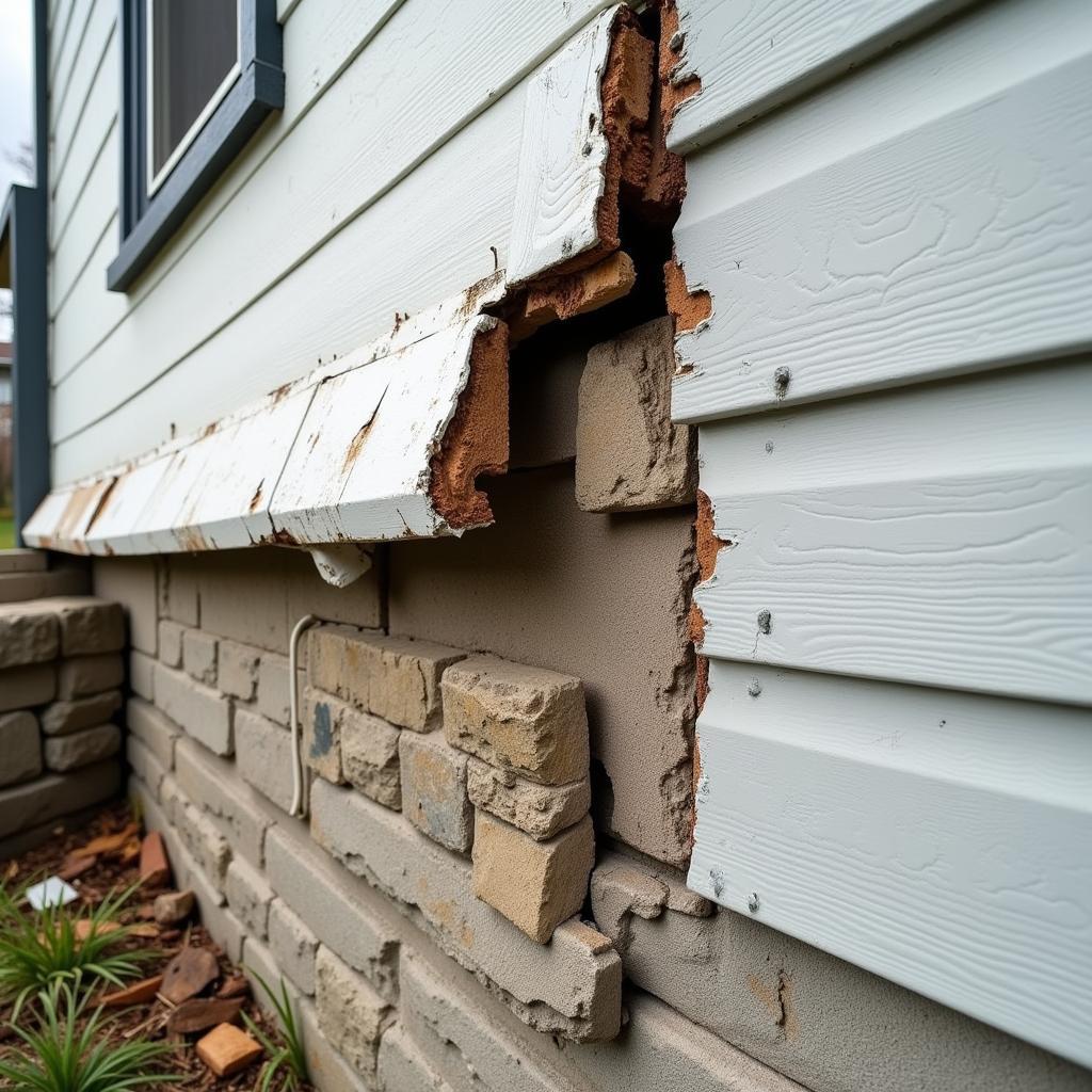 Damaged Fixer-Upper House After Car Accident