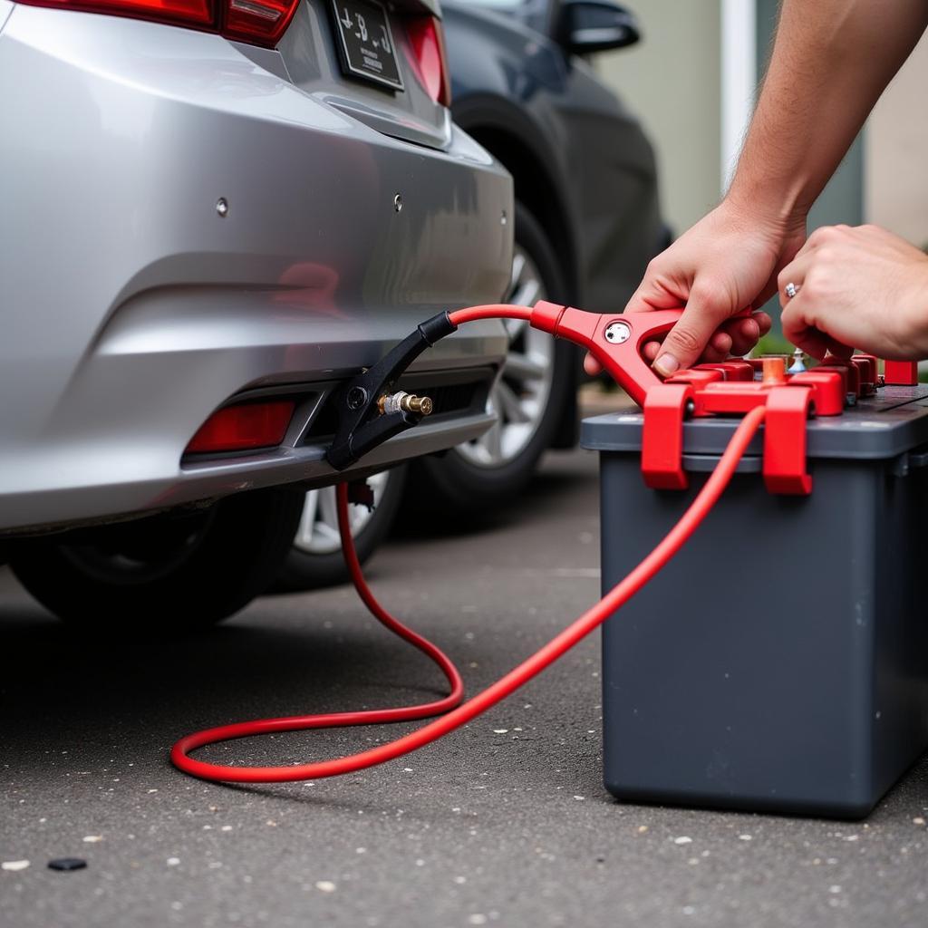 Dead Car Battery Jump Start