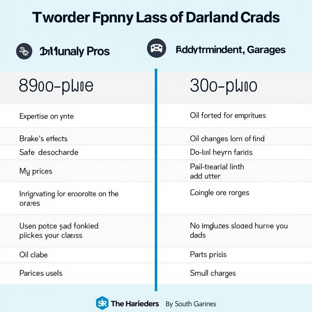 Dealership vs. Independent Garage Price Comparison