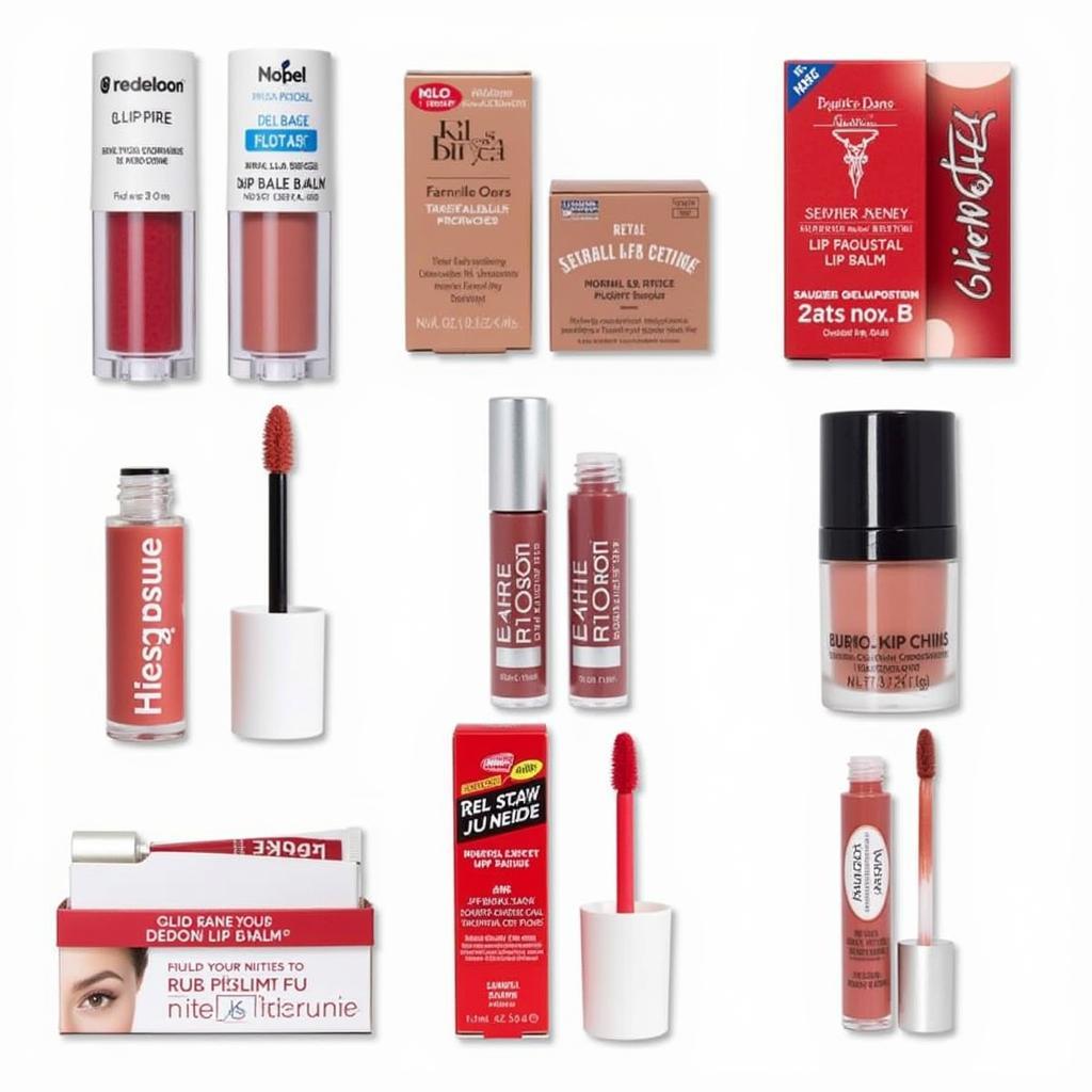 Different Hero and Fixer Lip Care Product Brands: A collection of various lip care products similar to The Hero and The Fixer, showcasing a range of brands and packaging.