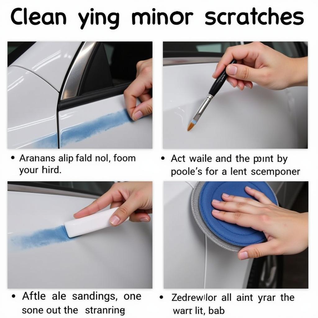 DIY car paint repair for minor scratches