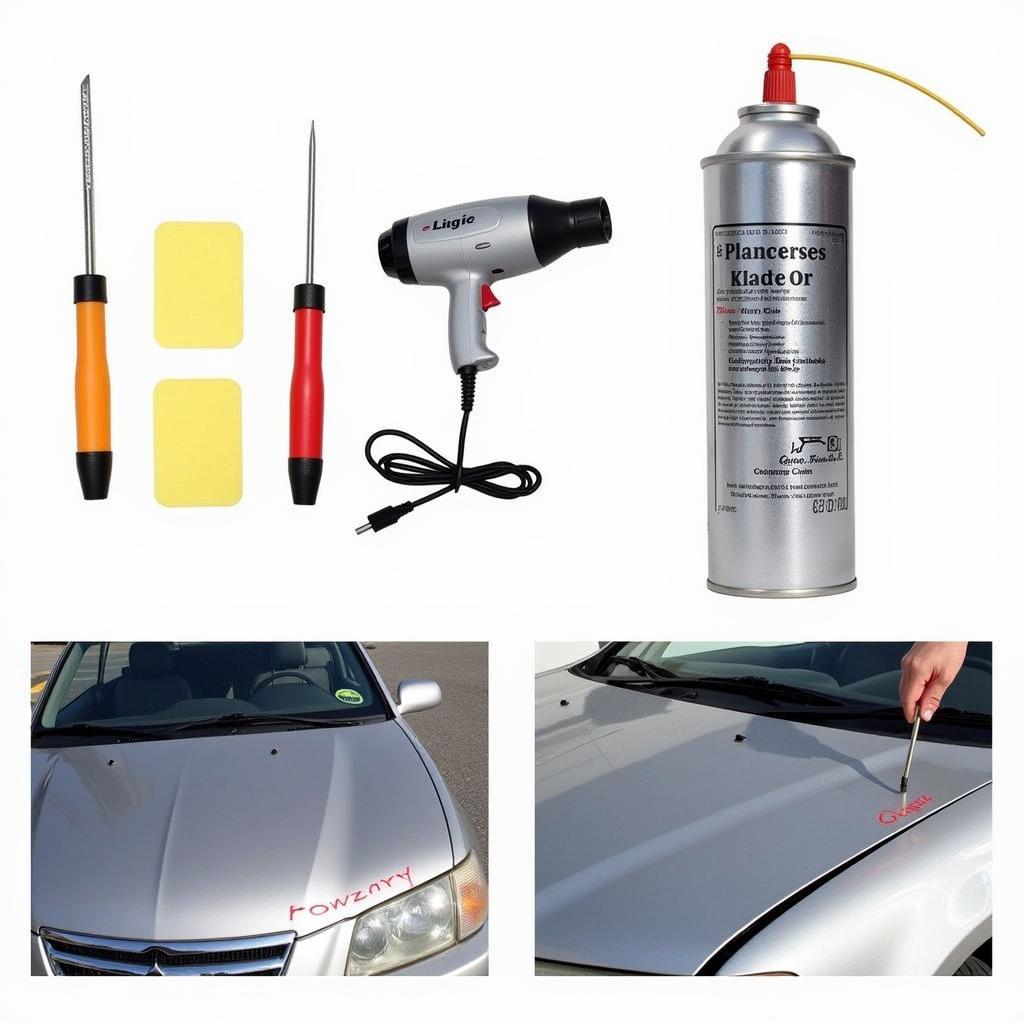 DIY hail damage repair tools and process