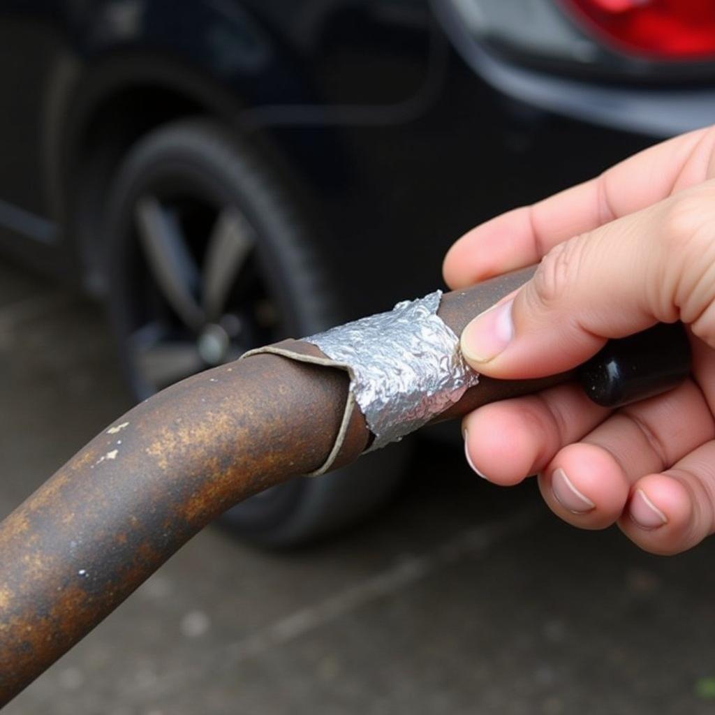 Temporary Exhaust Fix with Duct Tape