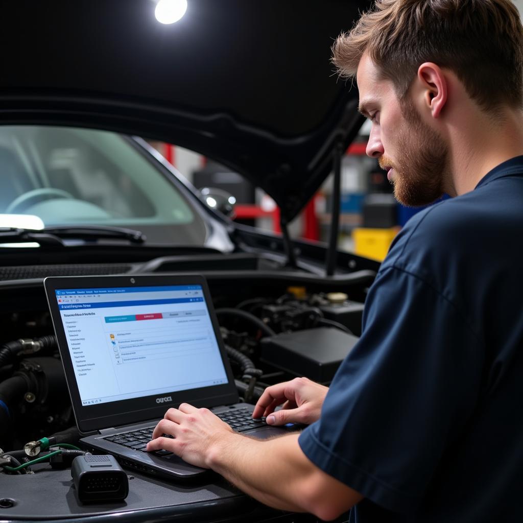 Reflashing a car's ECU with a laptop