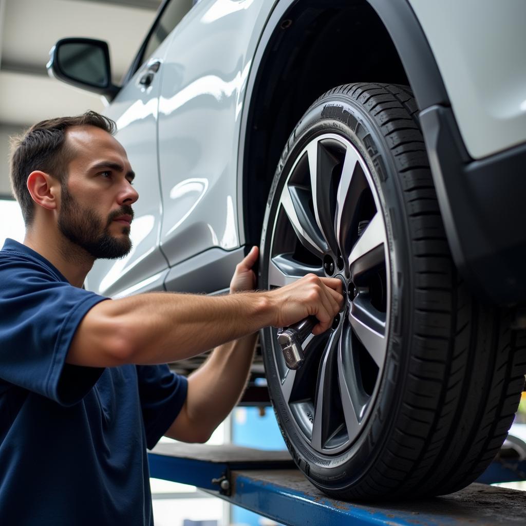 Electric Car Tire Rotation