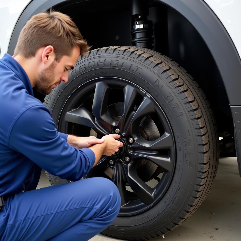 EV Tire and Suspension Check