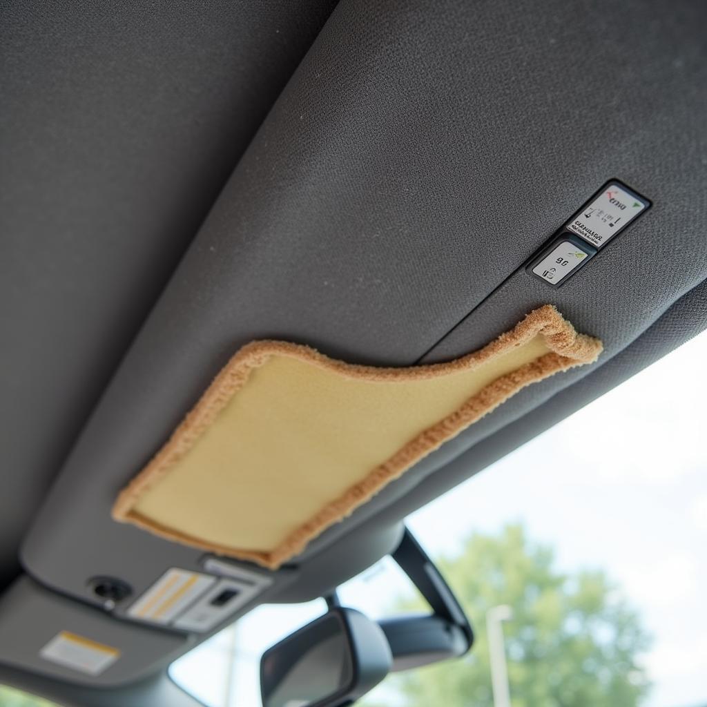 Car Headliner Falling Down Due to Heat and Age