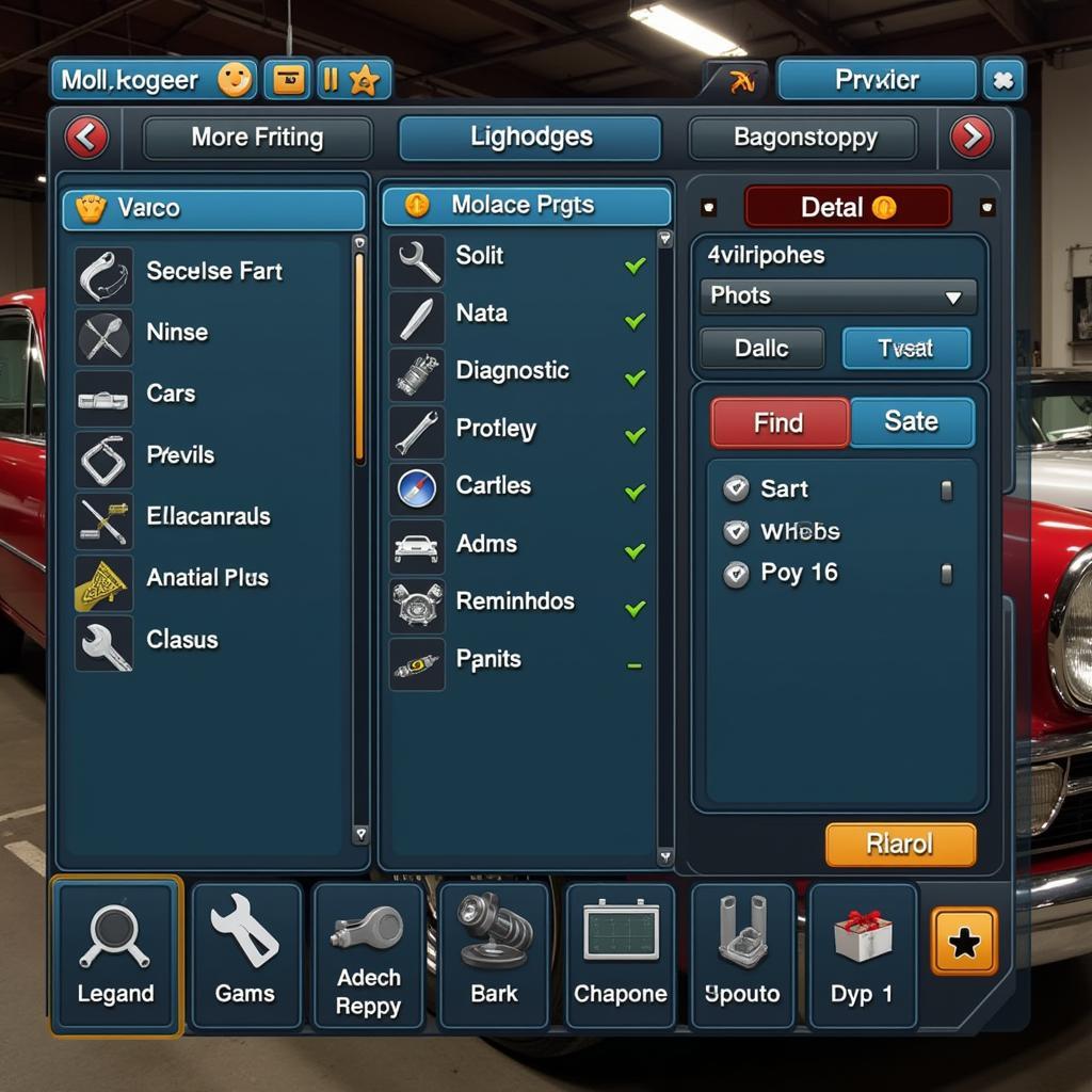 Fixed Cars Game Interface