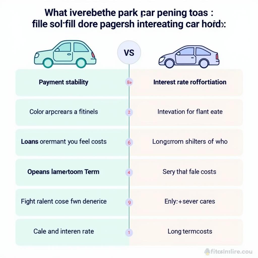 Fixed Interest Rate Car Loan Comparison Chart