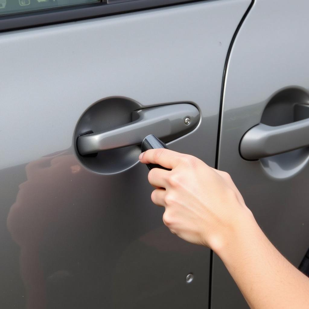 Fixing a Minor Car Dent with a Plunger