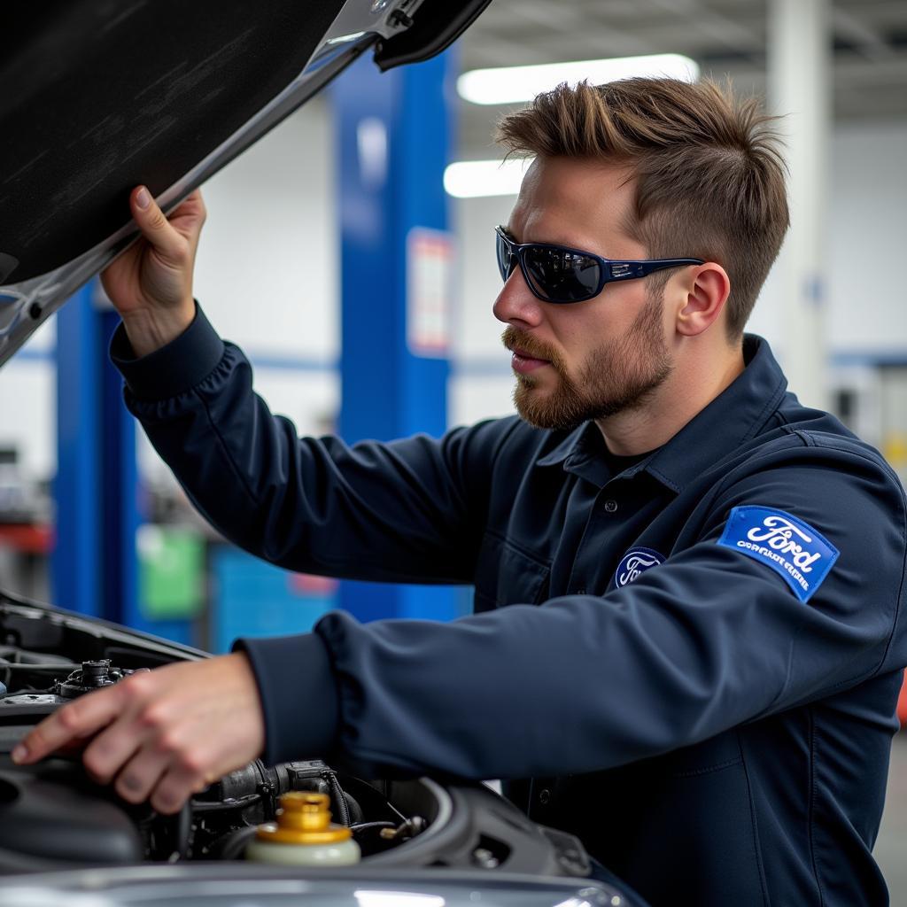 Ford Certified Technician Working