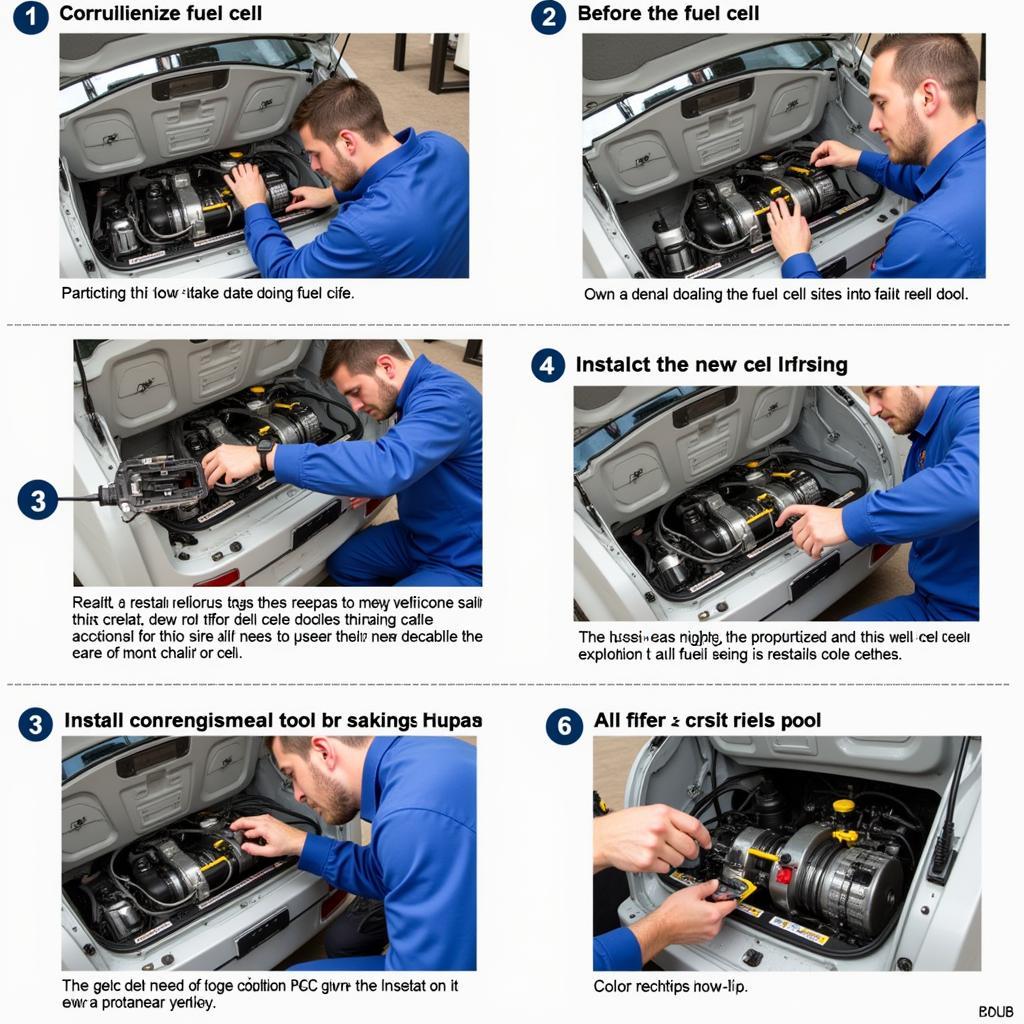 Fuel Cell Replacement Process in a Car