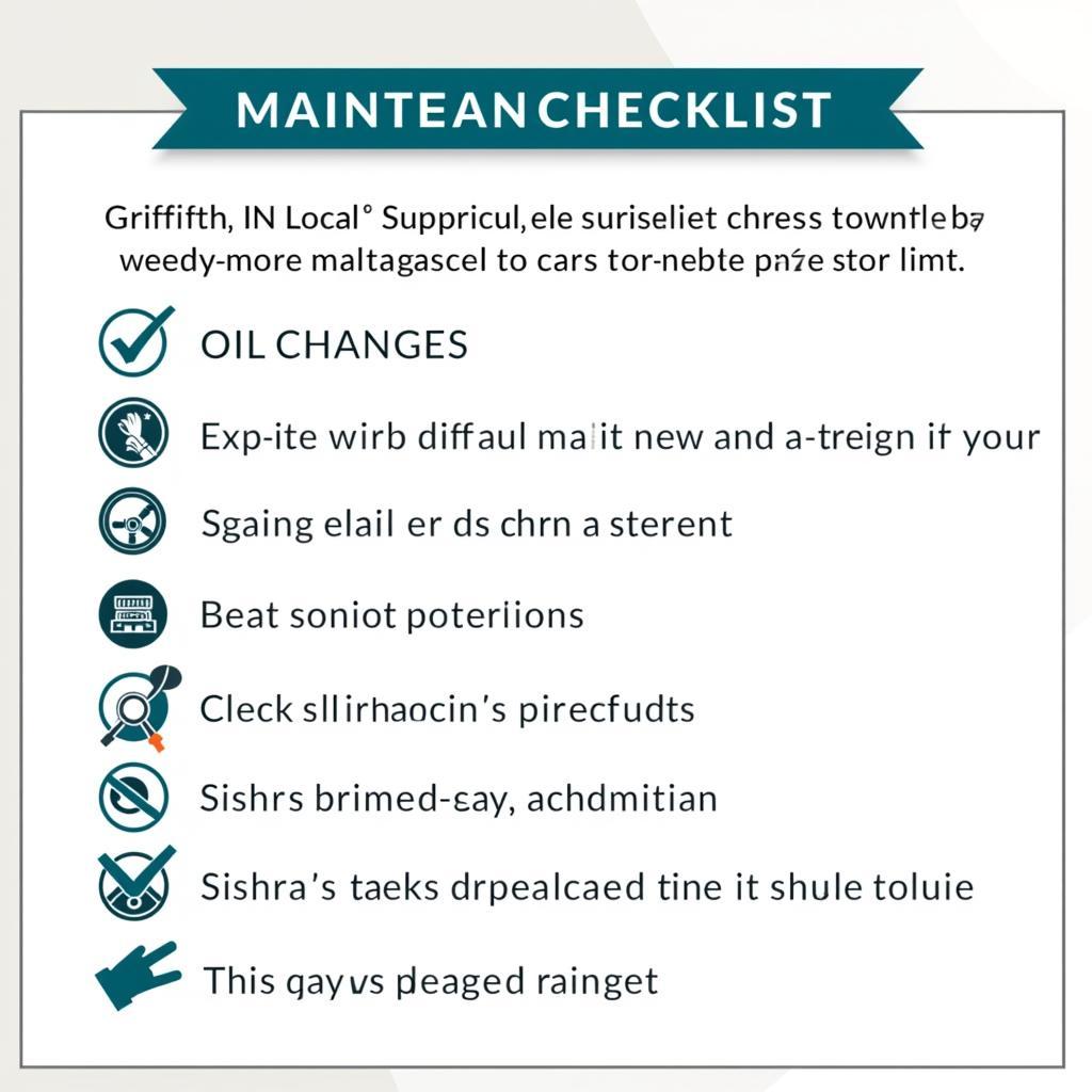 Car Maintenance Checklist for Griffith, IN Drivers