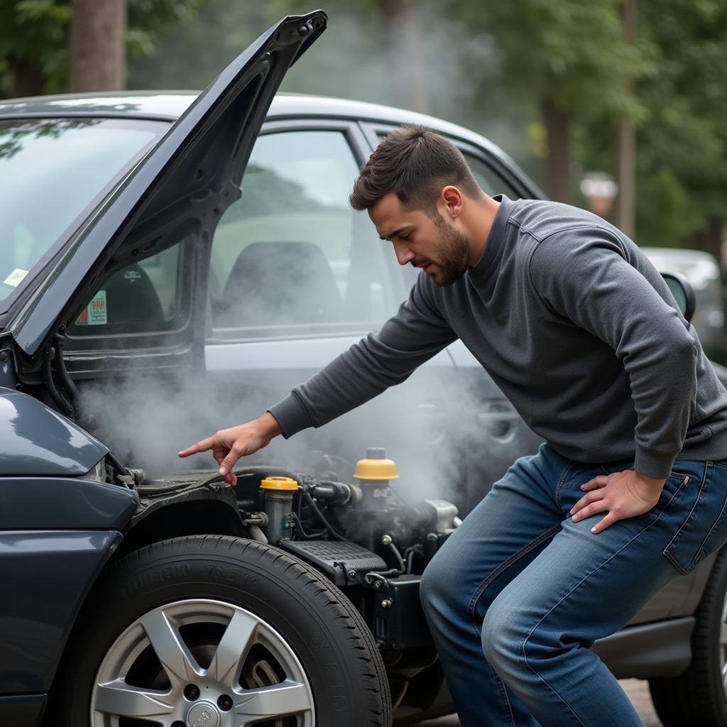 Car engine struggling to start when hot