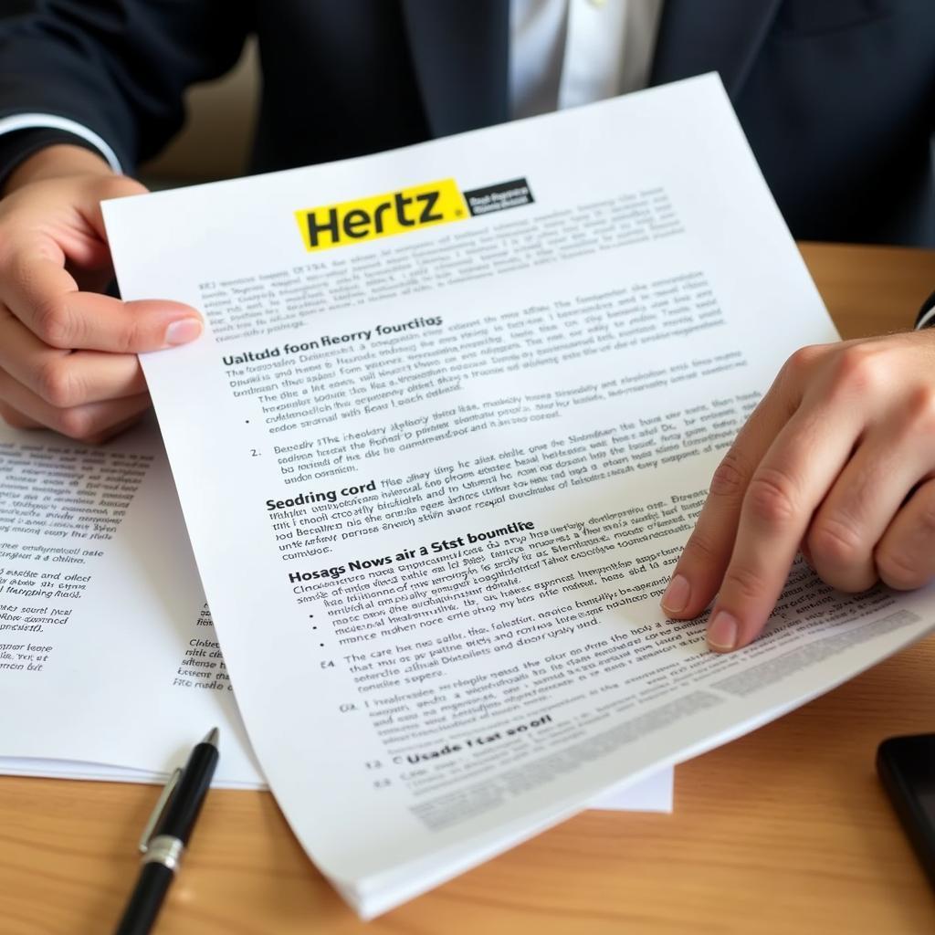 Reviewing a Hertz Car Sales Contract