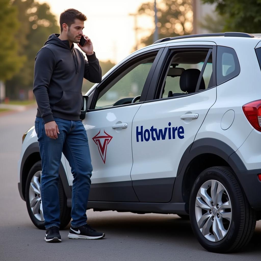 Calling Roadside Assistance for a Locked Hotwire Rental Car