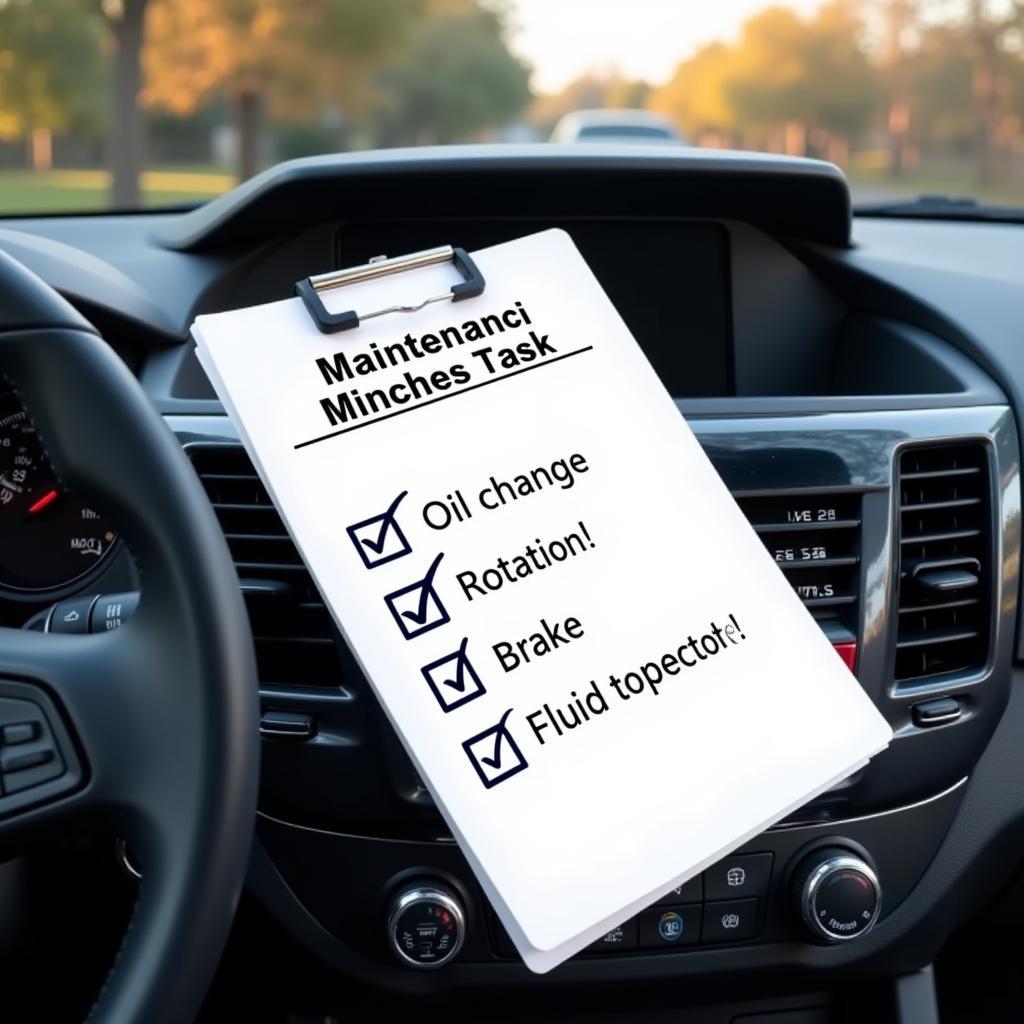 Leased Car Maintenance Checklist