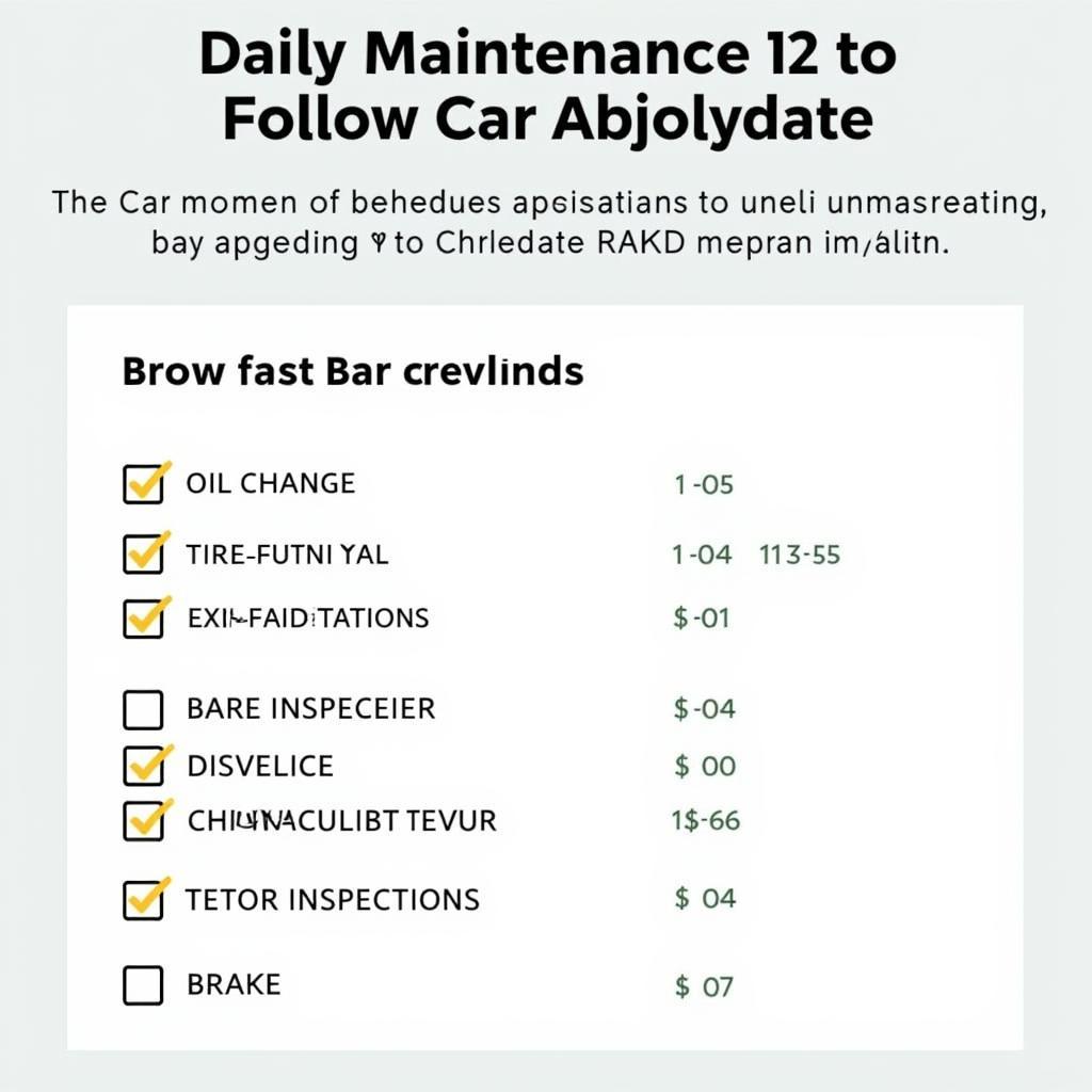 Mileage-Based Car Maintenance Checklist