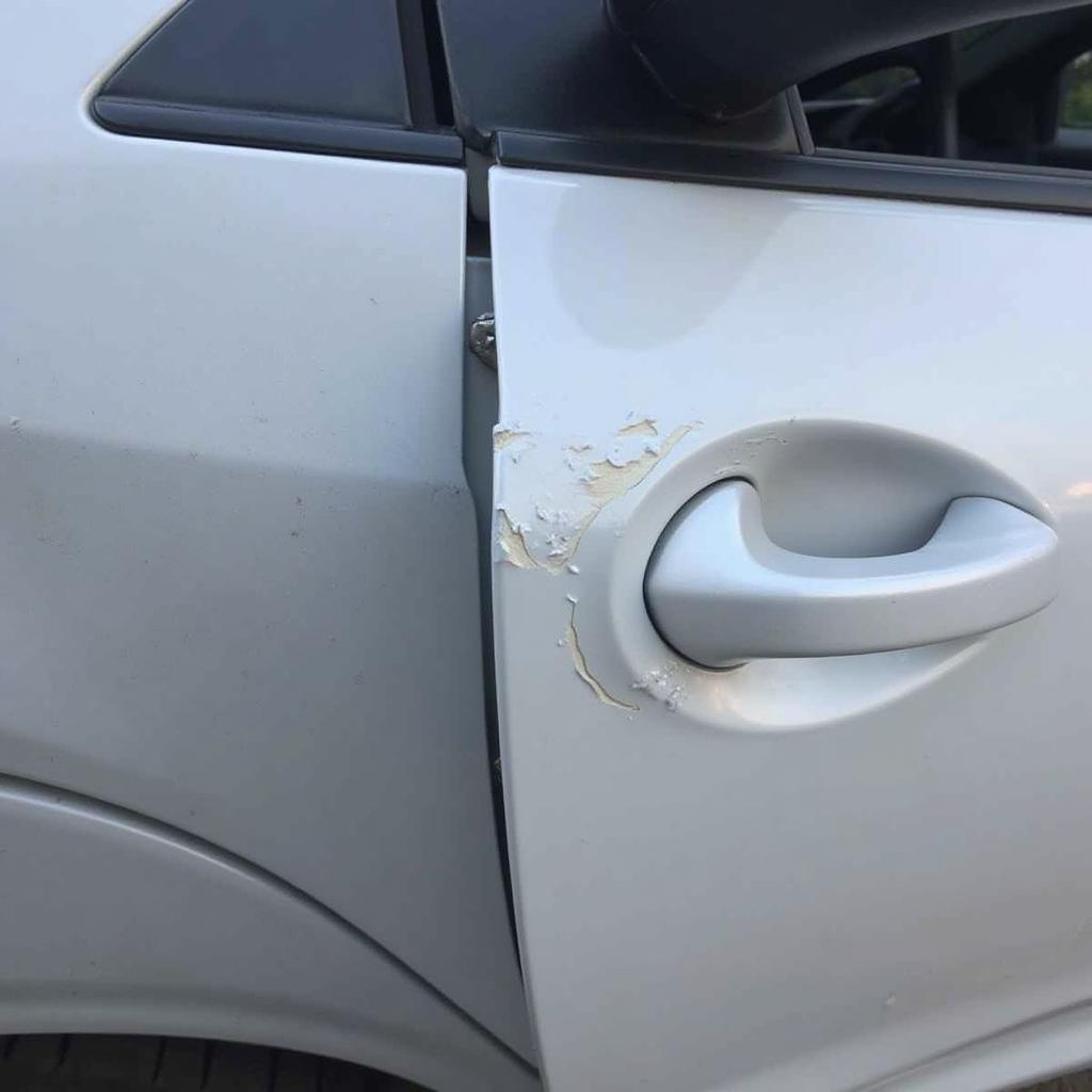 Minor Car Door Crease Example