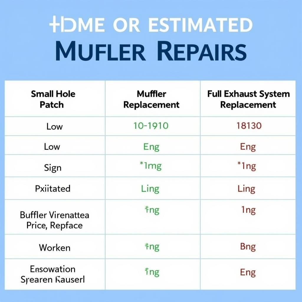 Muffler Repair Cost Breakdown