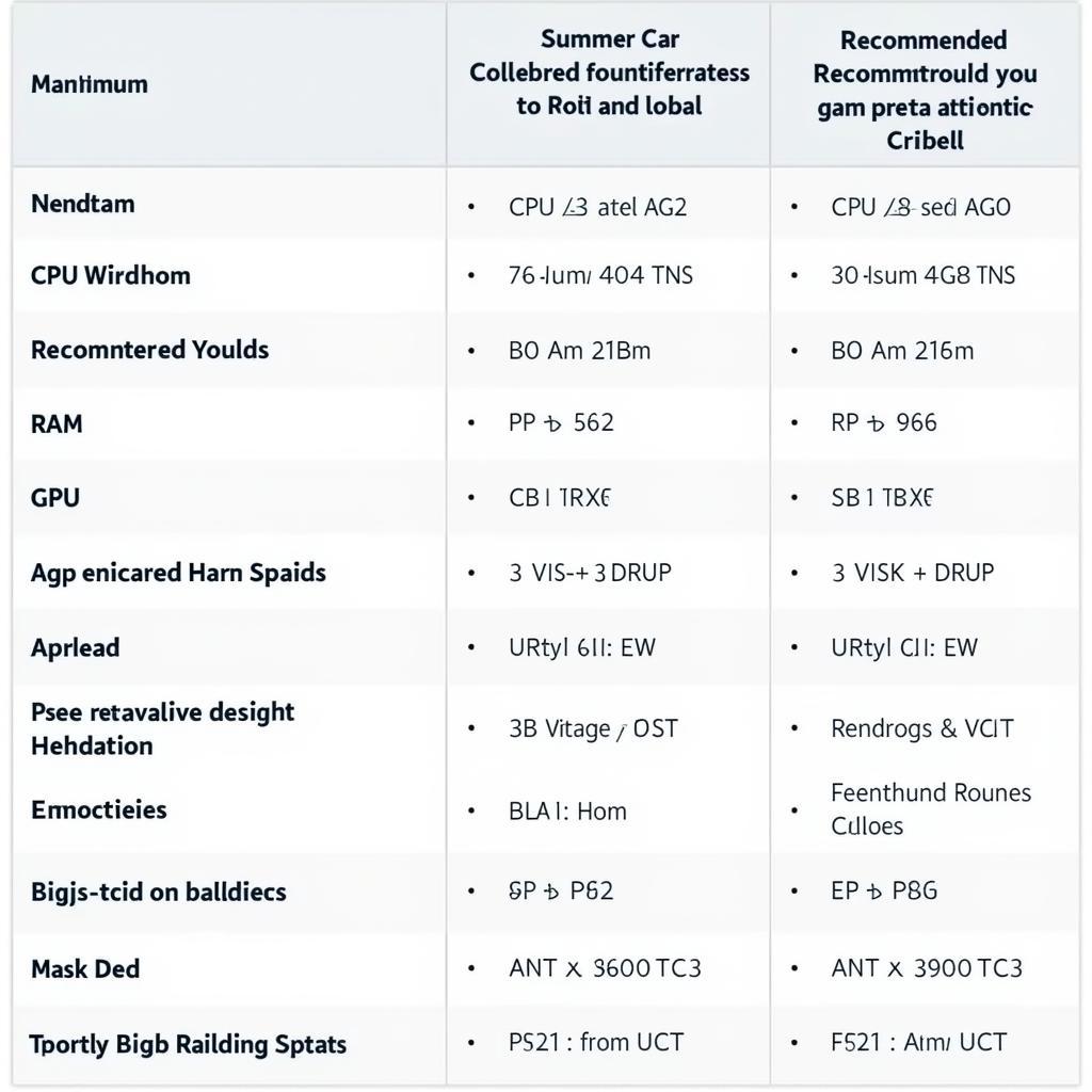 Minimum and recommended PC specifications for My Summer Car