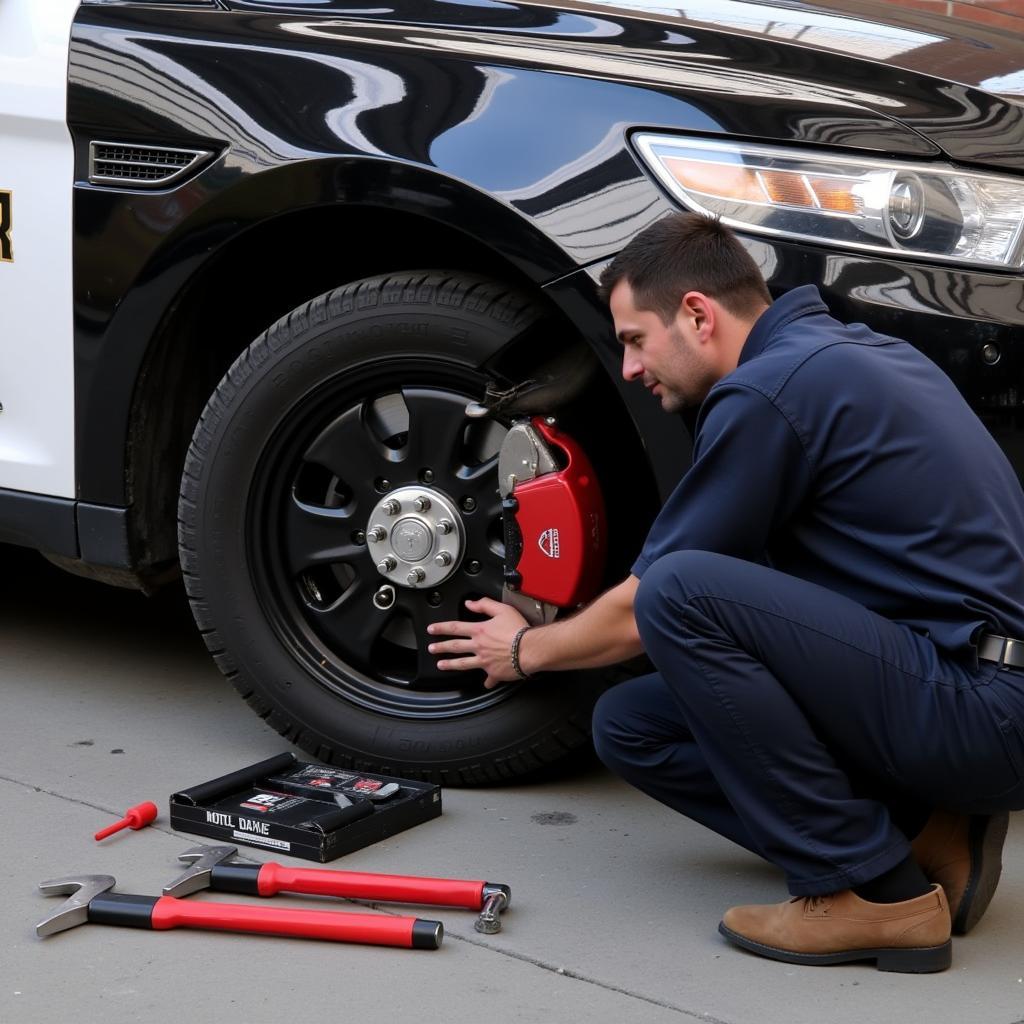 Notre Dame Security Police Car Brake System Maintenance