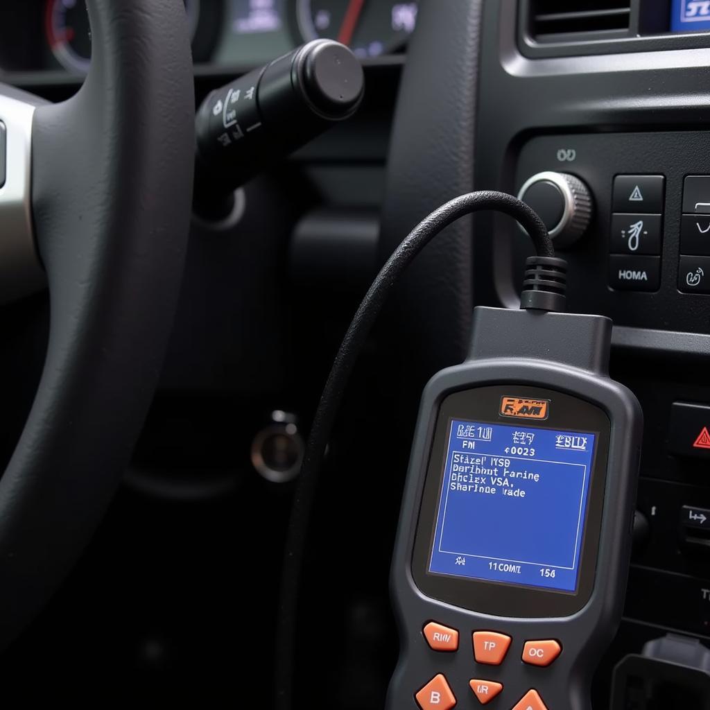 Using an OBD-II scanner to diagnose a VSA car problem