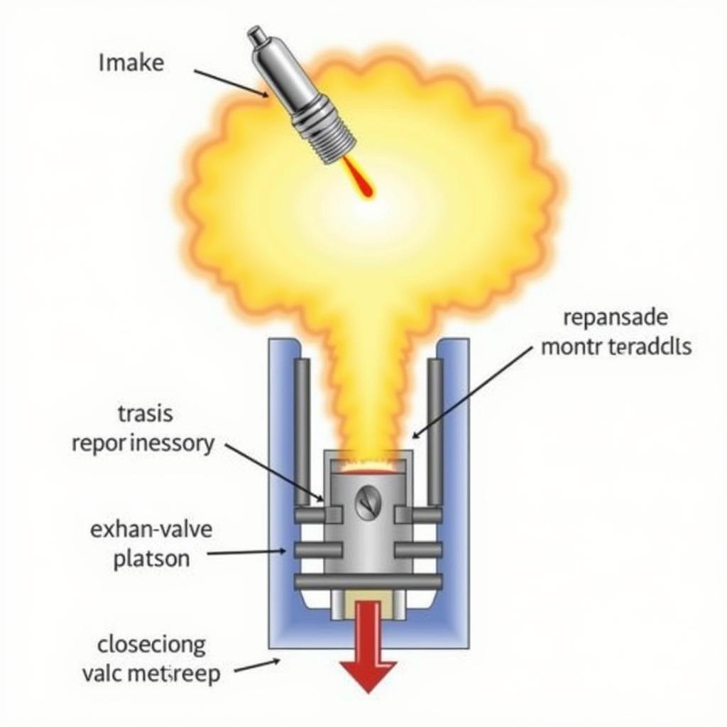 Otto Cycle Power Stroke: Ignition and Expansion of Gases