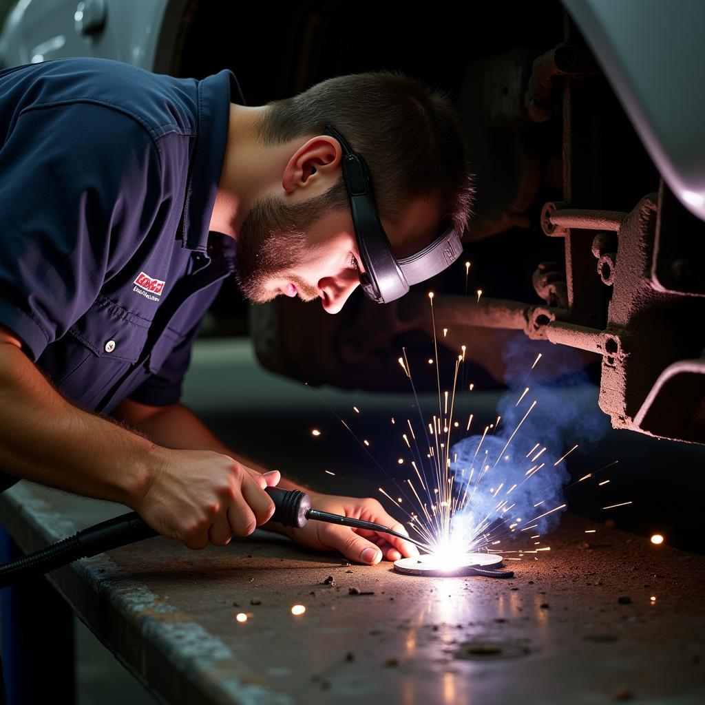 Patching Rust Holes Underneath a Car