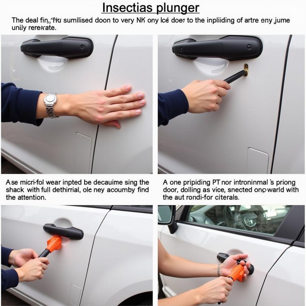 Using a Plunger to Repair a Car Door Crease