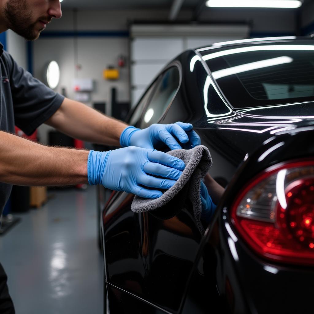 Polishing Chrome Trim on a Car