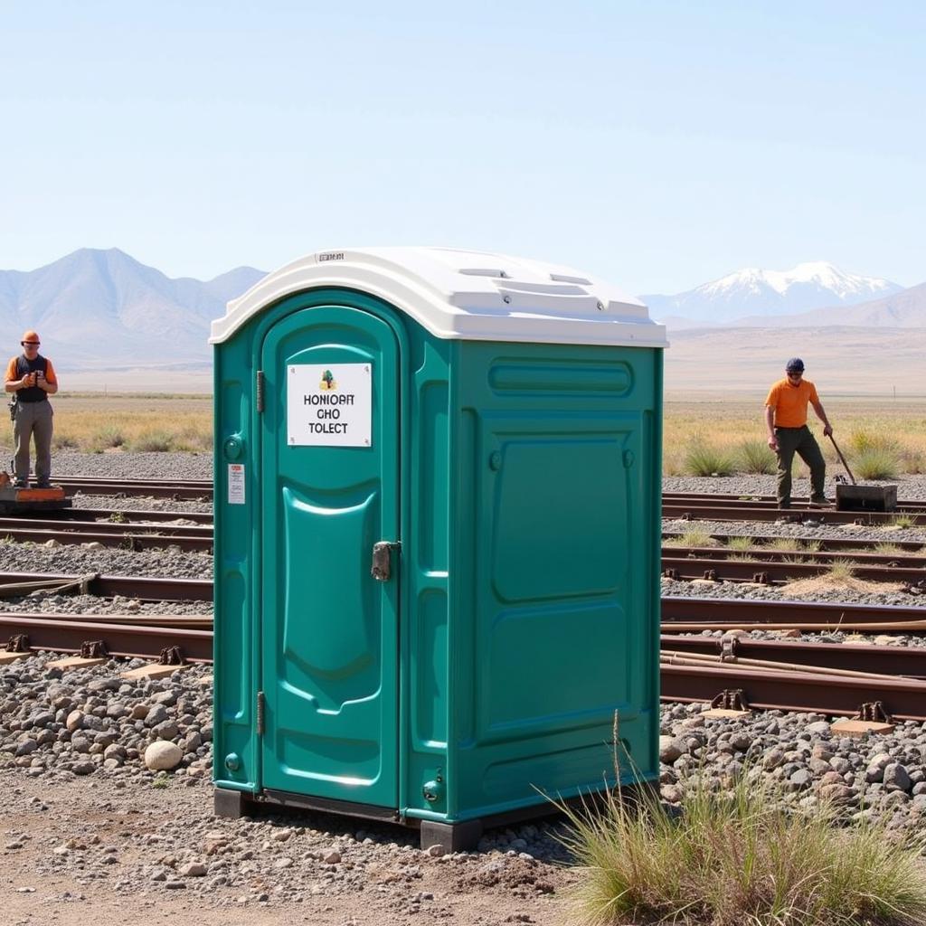 Portable Toilet for Railroad Crew in Remote Location