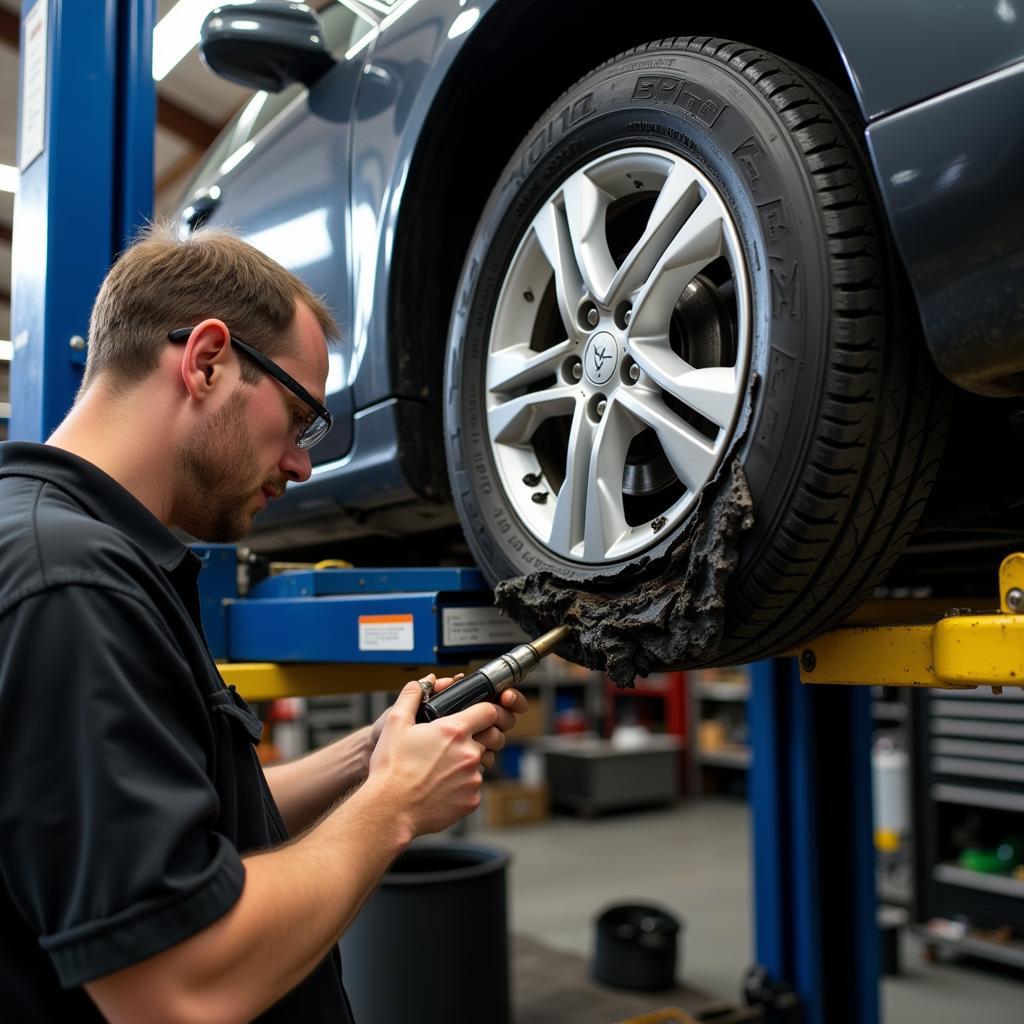 Professional Repairing Car Wheel