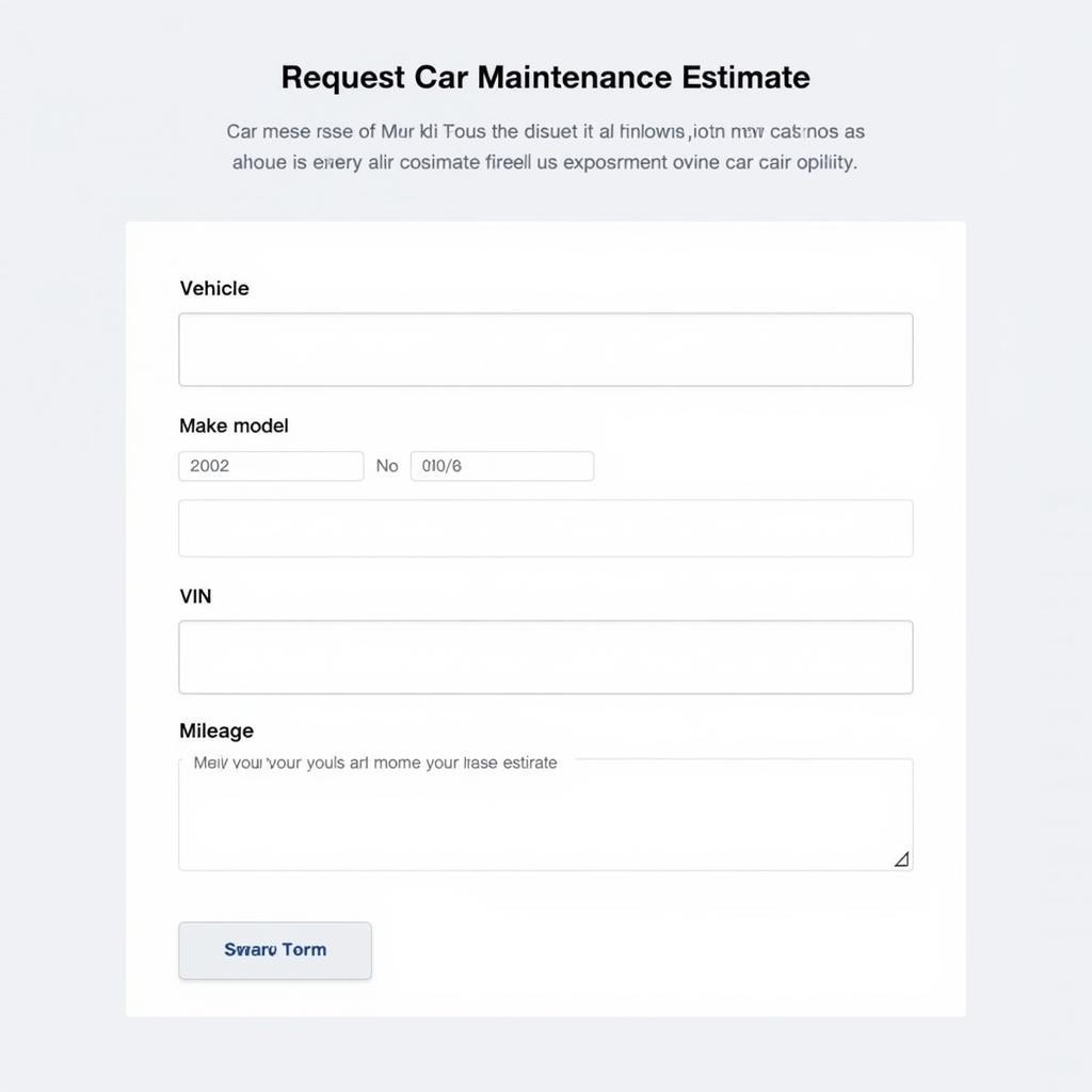 Inputting Car Details for Online Estimate