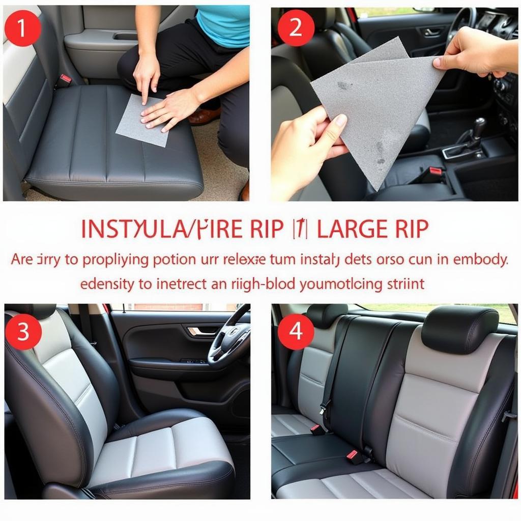 Repairing a Large Rip in a Vinyl Car Seat