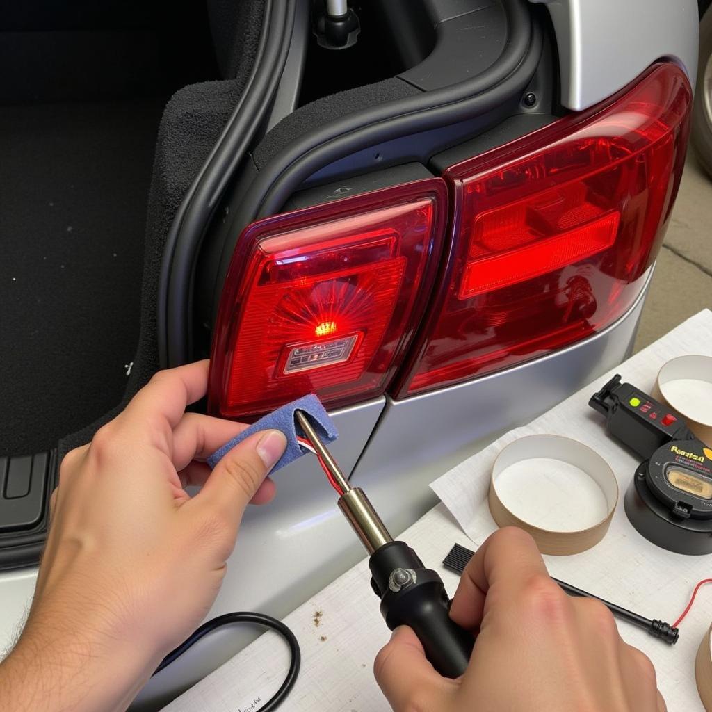 Repairing the Wiring of a Car Trunk Light