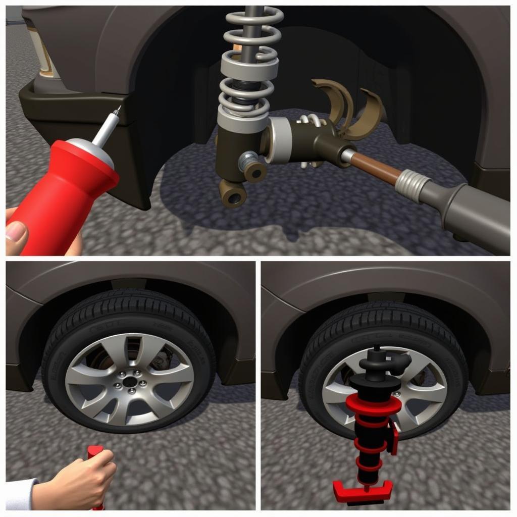 Replacing Shock Absorbers in Car Mechanic Simulator 2018