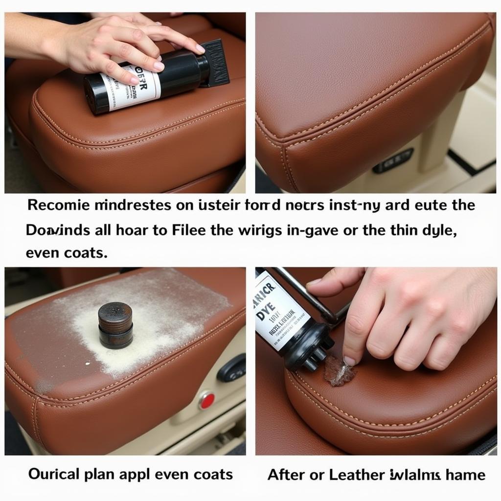 Restoring Faded Car Leather Armrest