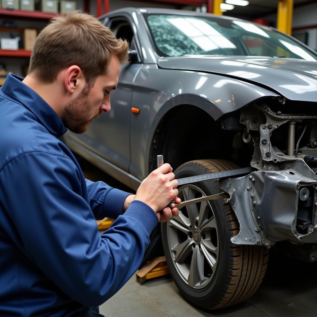 Assessing the damage of a rolled-over car