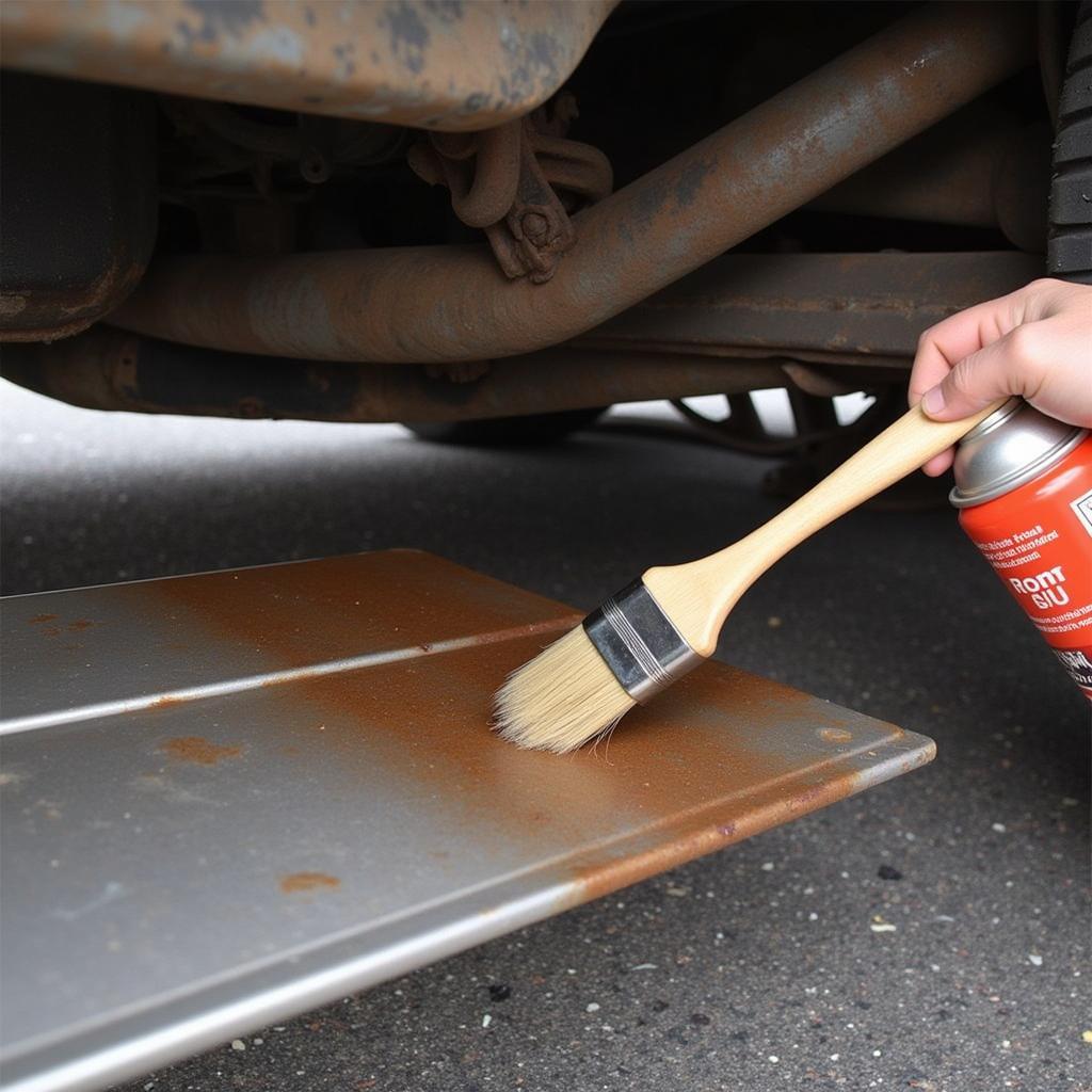 Applying Rust Converter to Undercarriage