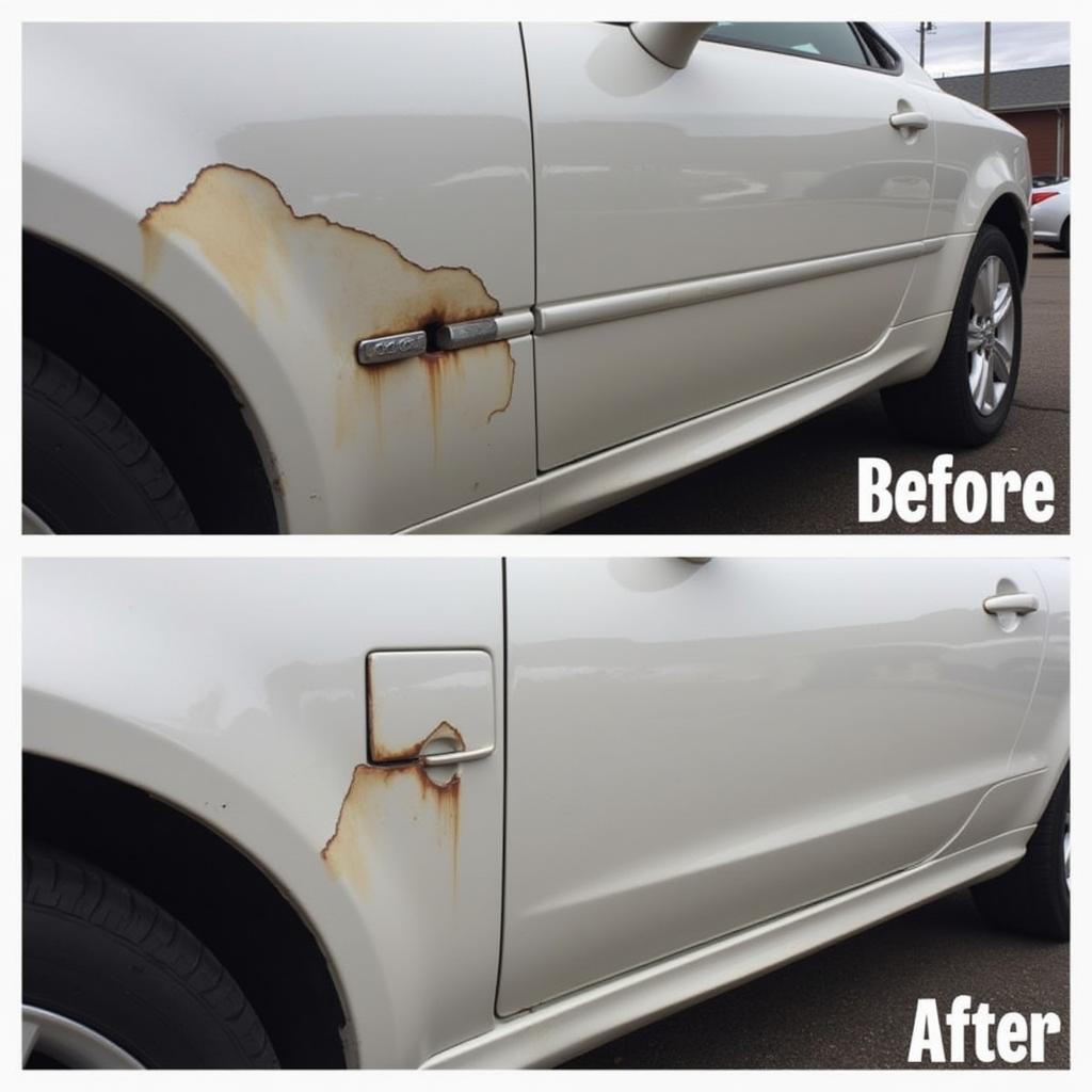 Car Rust Hole Repair: Before and After