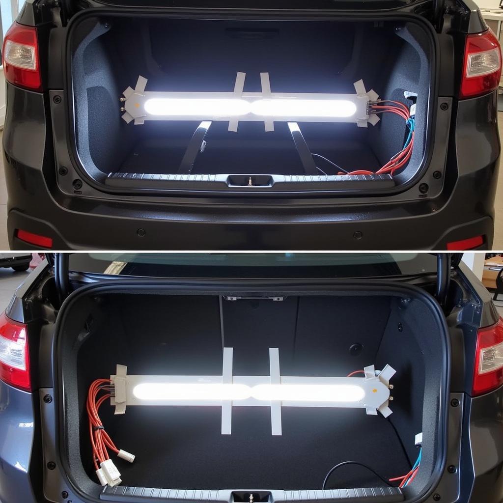 Secured Wiring Harness of a Car Trunk Light