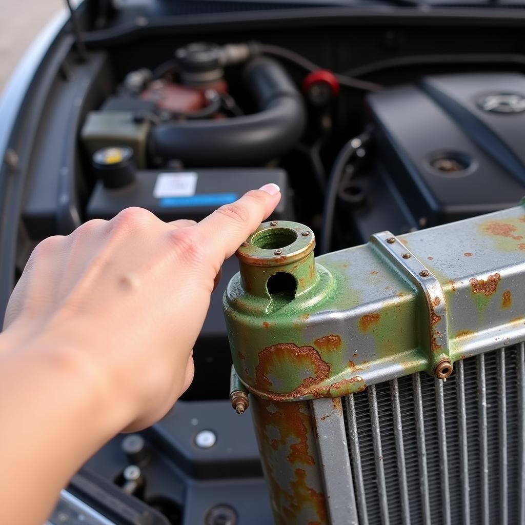 Identifying a Small Hole in a Car Radiator