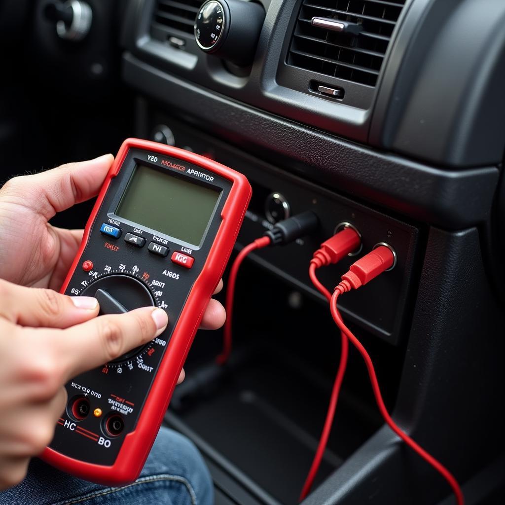 Testing Car Amplifier with Multimeter