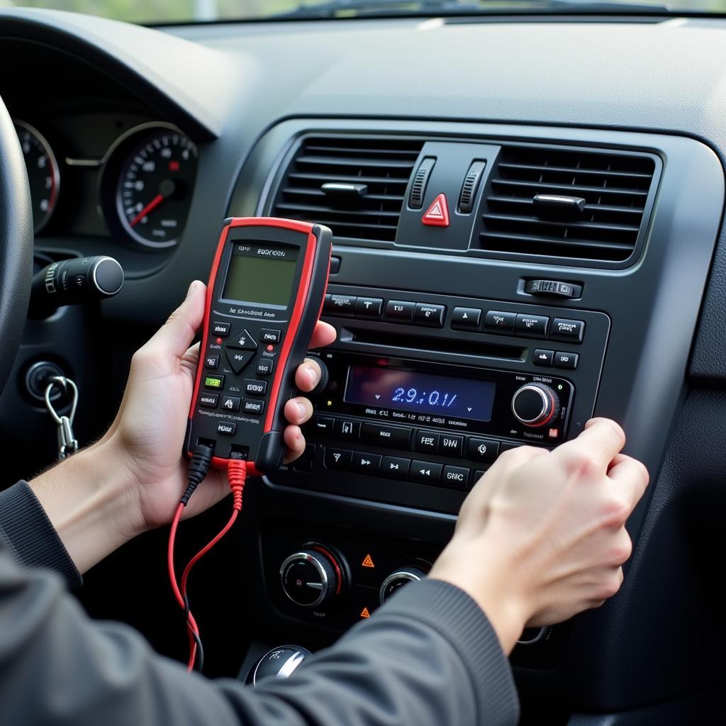 Testing Car Radio Reception with Various Electrical Accessories On and Off