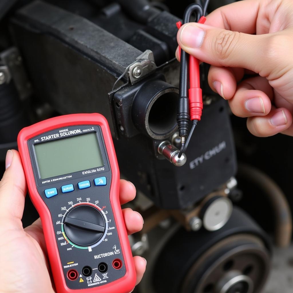 Testing Car Starter with Multimeter