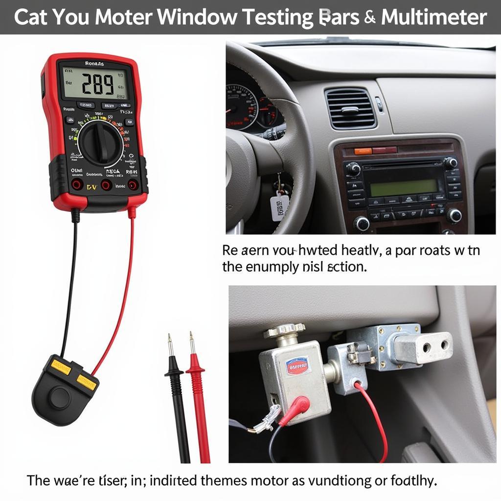 Testing a Car Window Motor with a Multimeter