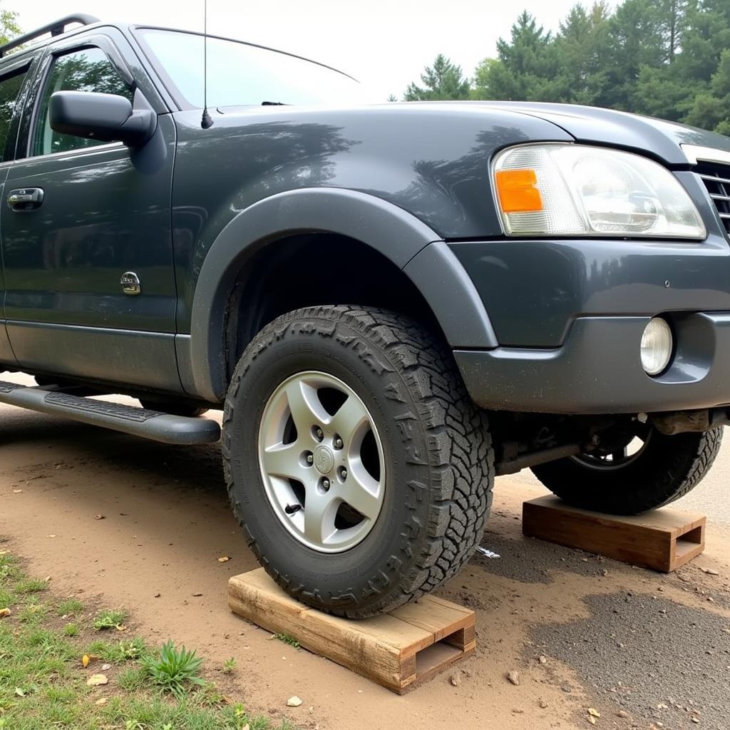 Using Natural Slope for Car Repair