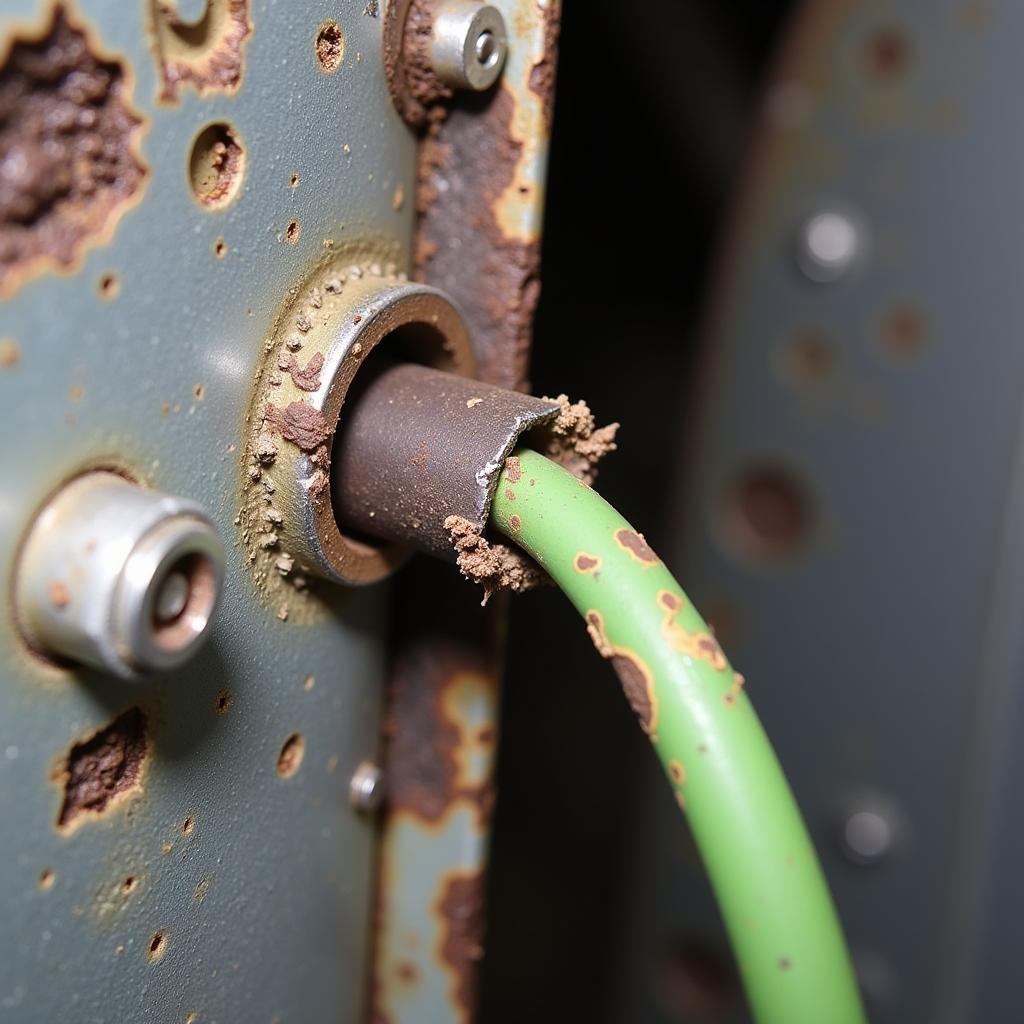 Corroded Car Ground Wire