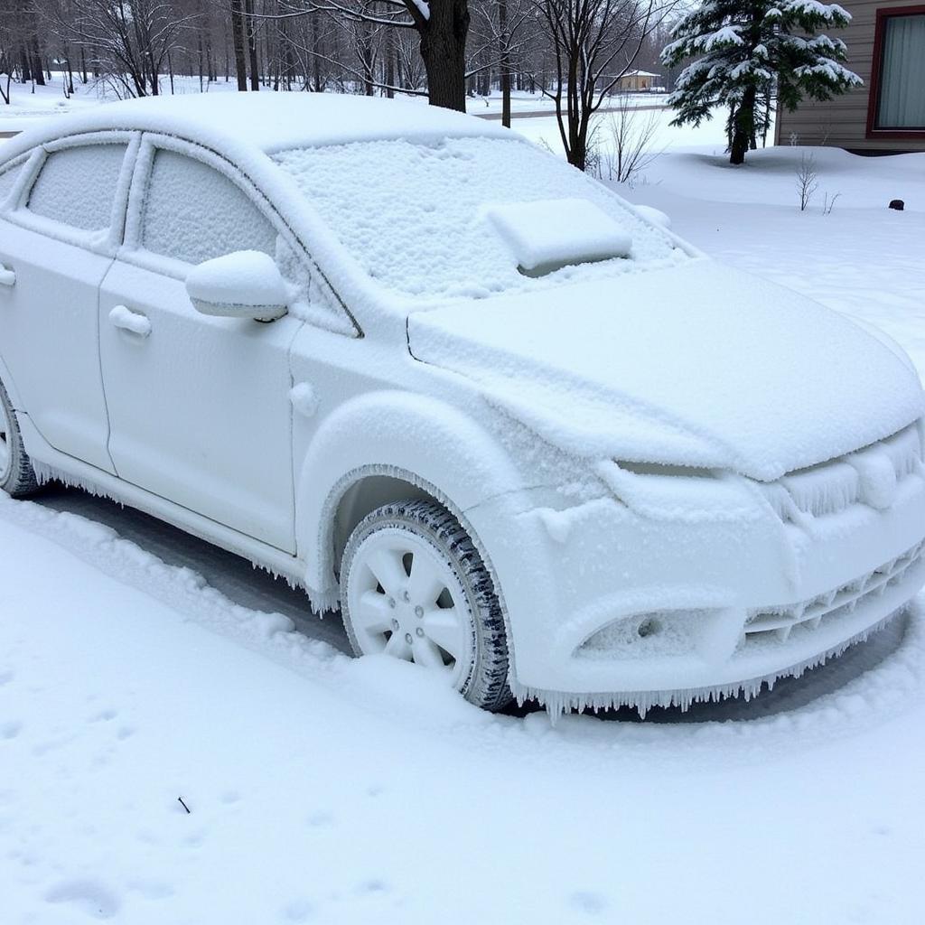 Frozen Windshield Winter Car Maintenance Meme